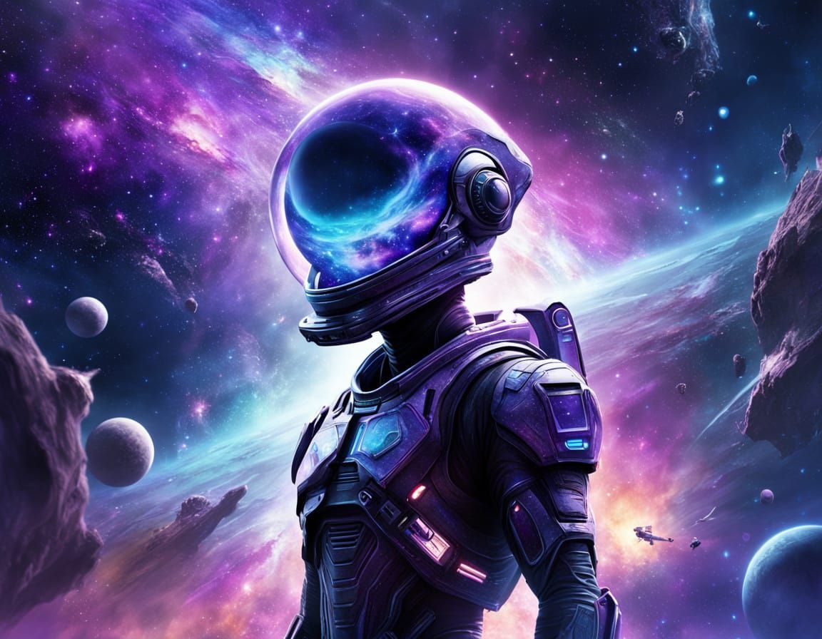 Alien in Space: Vibrant Science Fiction Art