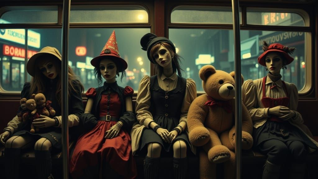 old toys growing up <lora:CommediaFlux:1.0> <lora:AW Broken ...