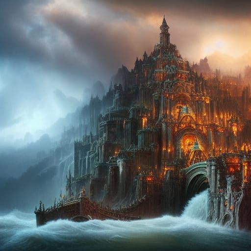Epic Surrealist Matte Painting in 8K Resolution