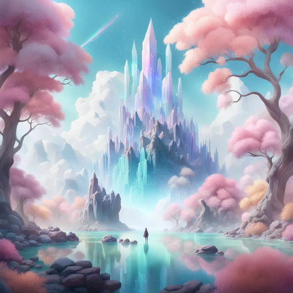 Crystals Manifesting Life in Pastel Colors