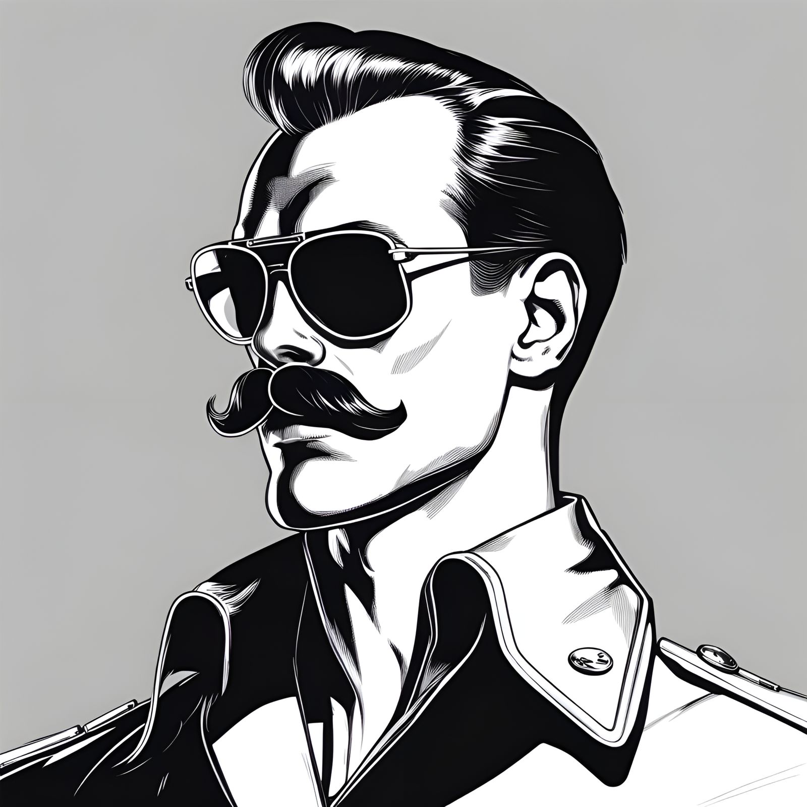 Masculine Portrait in Tom of Finland Style