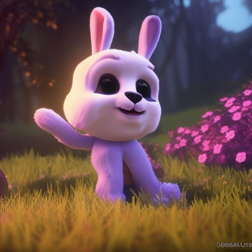E. Aster Bunnymund in 3D Cinematic Style