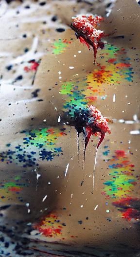 Colorful Abstract Paint Splatter Art