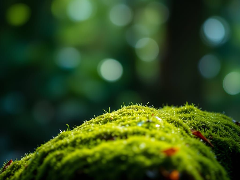 Mossy Forest Floor with Bokeh Effect