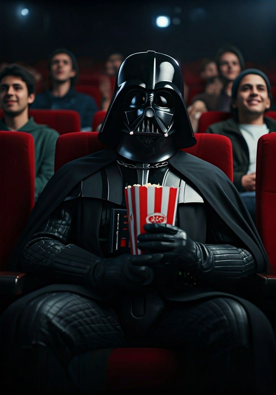 Darth Vader at the Movies: A Relaxed Sith Lord