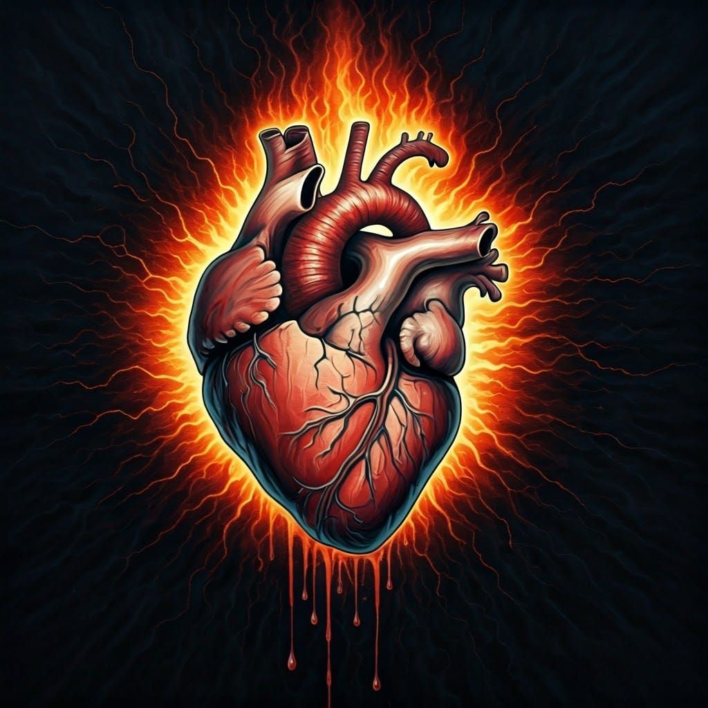 Beksinski Style Dead Heart in Fire