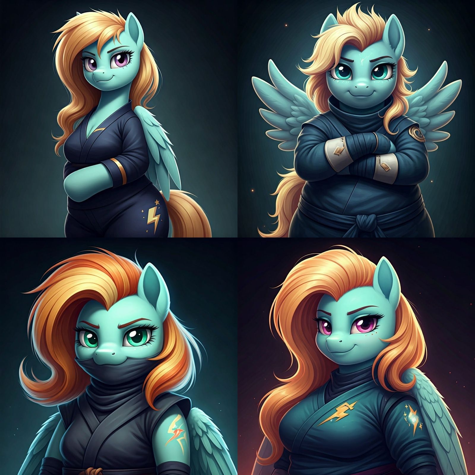 Smug Lightning Dust in Adorable Ninja Costume