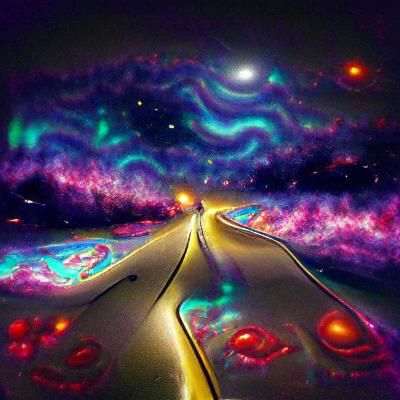 Cosmic Highway Generated by AI