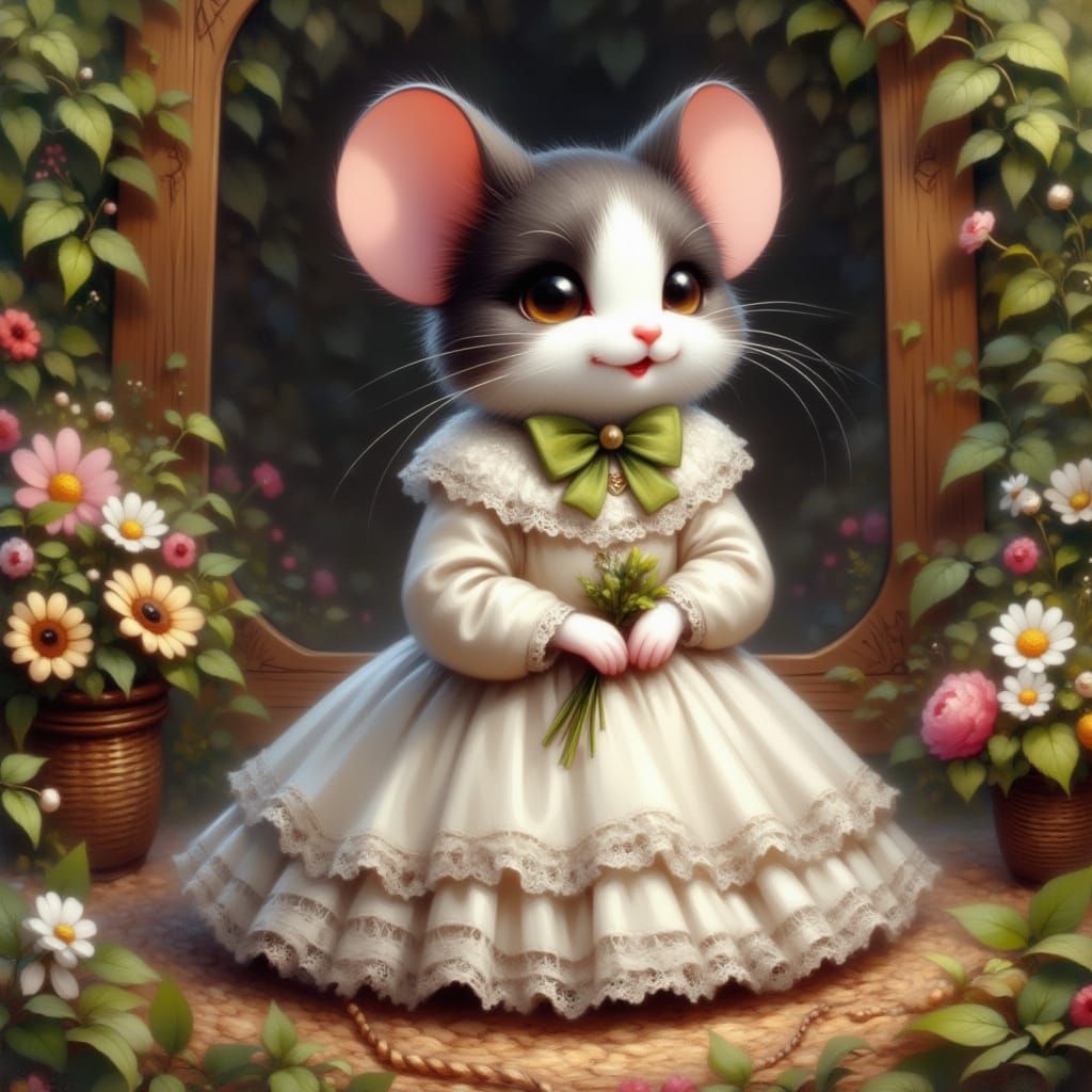 Cat as Rhett Butler and Mouse as Scarlett O'Hara