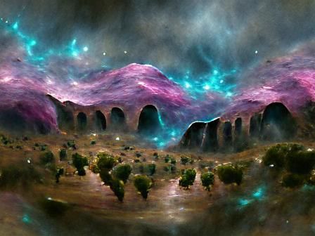 Spectacular Nebula Valley in Space