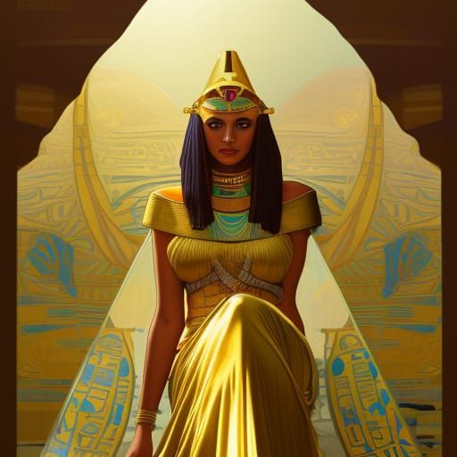 Egyptian Princess in Art Nouveau Style