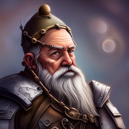 D&D Rock Gnome Portrait in Chainmail Armor