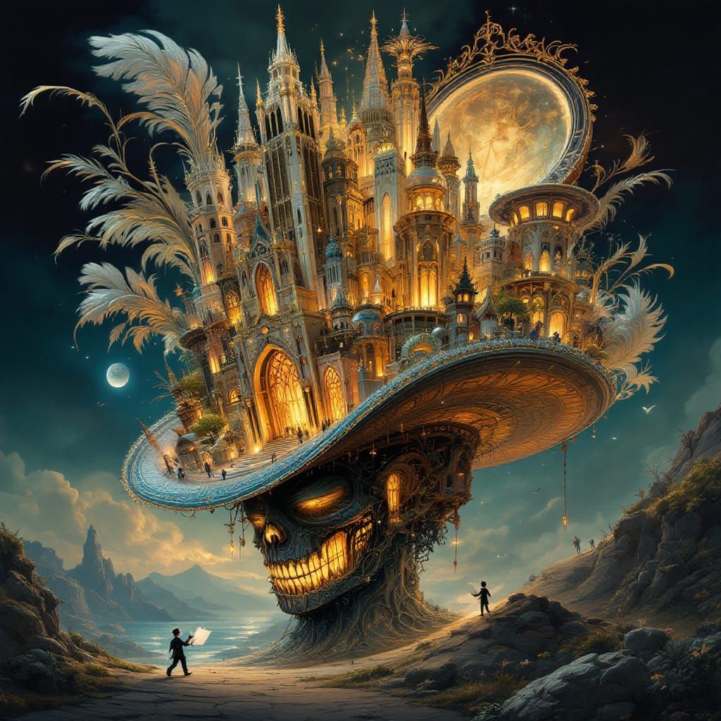 Baroque Hat Becomes Architectural Fantasy