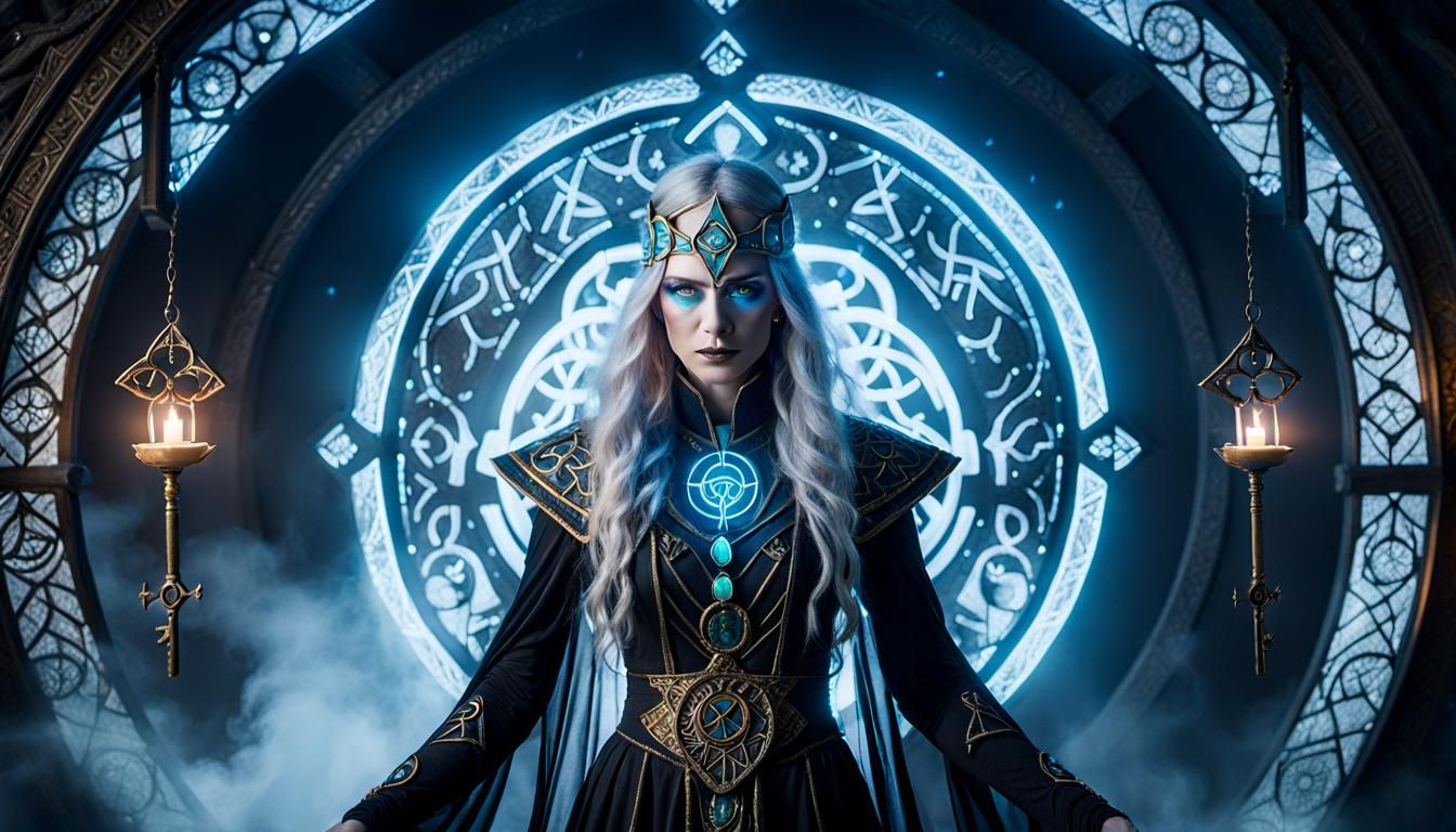 Arcane Portal Guardian with Ethereal Attire