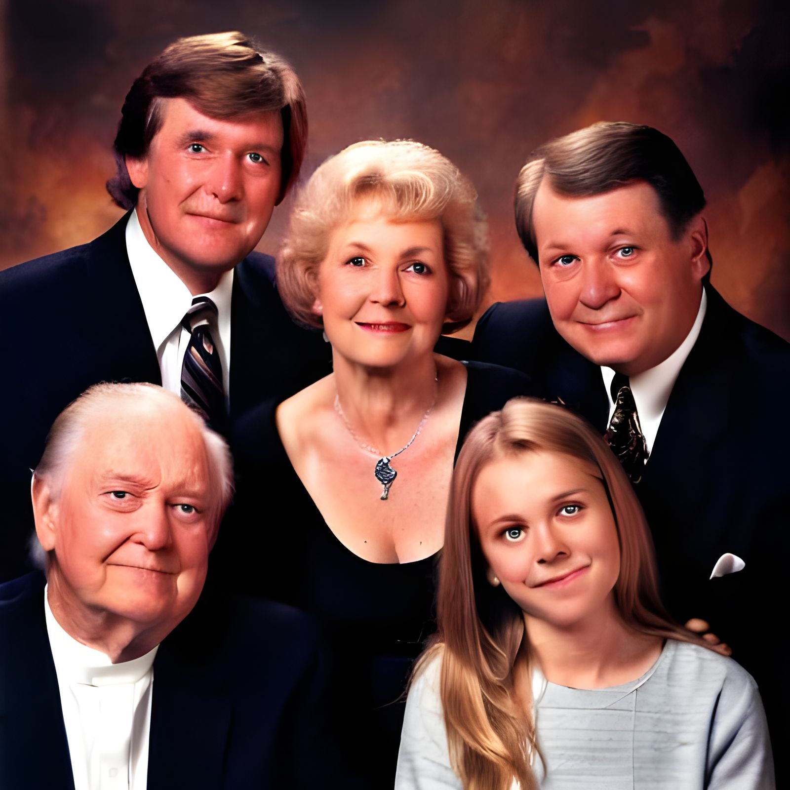 Humorous AI Recreation of Awkward Family Photo