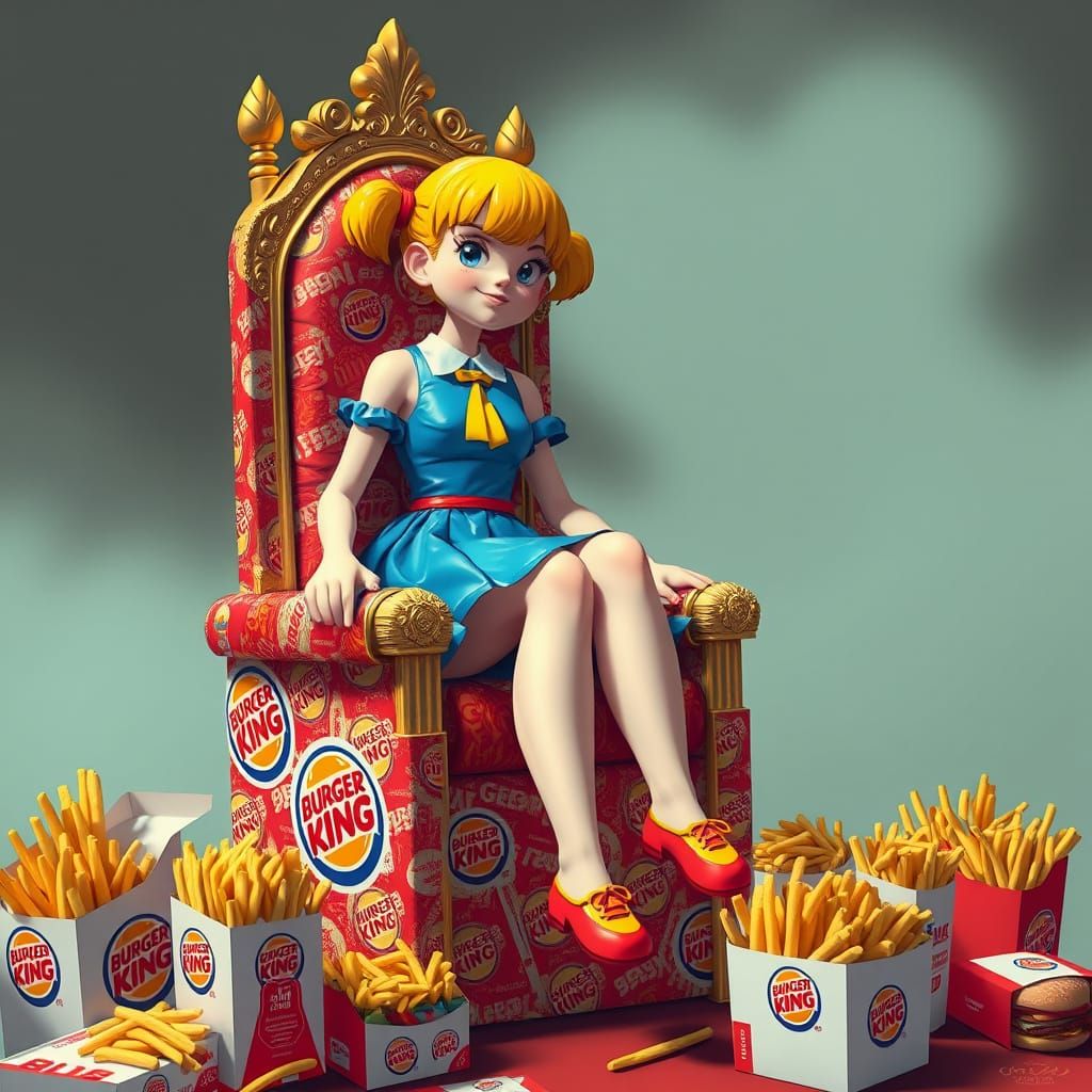 Wendy on a Burger King Throne