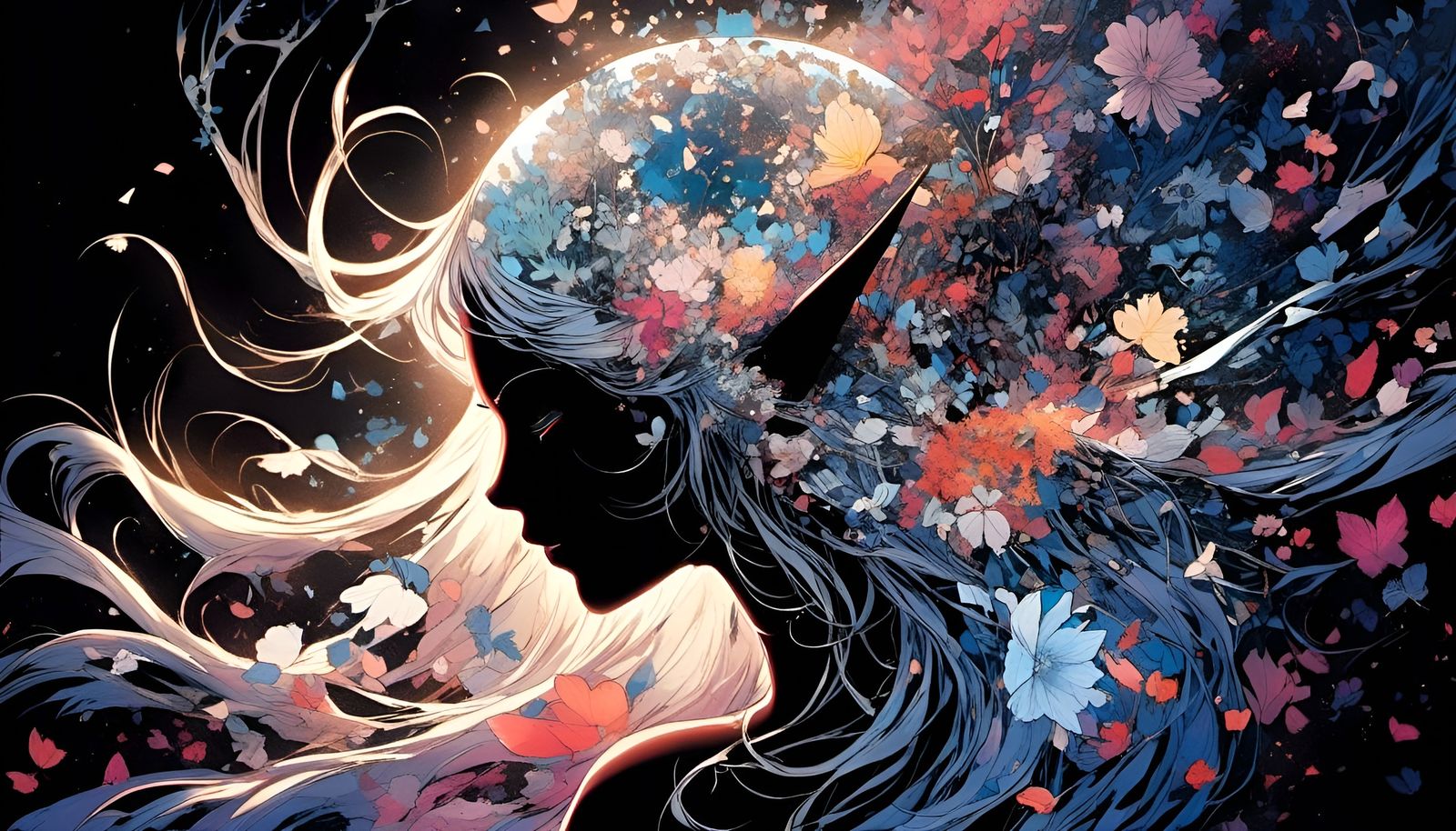 Fantasy World Inside Elf Princess Head Manhwa Illustration