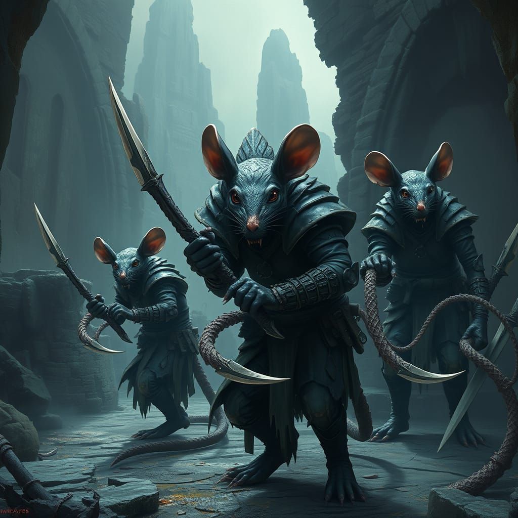 Stranded Rat Fiends in Ruined Landscape