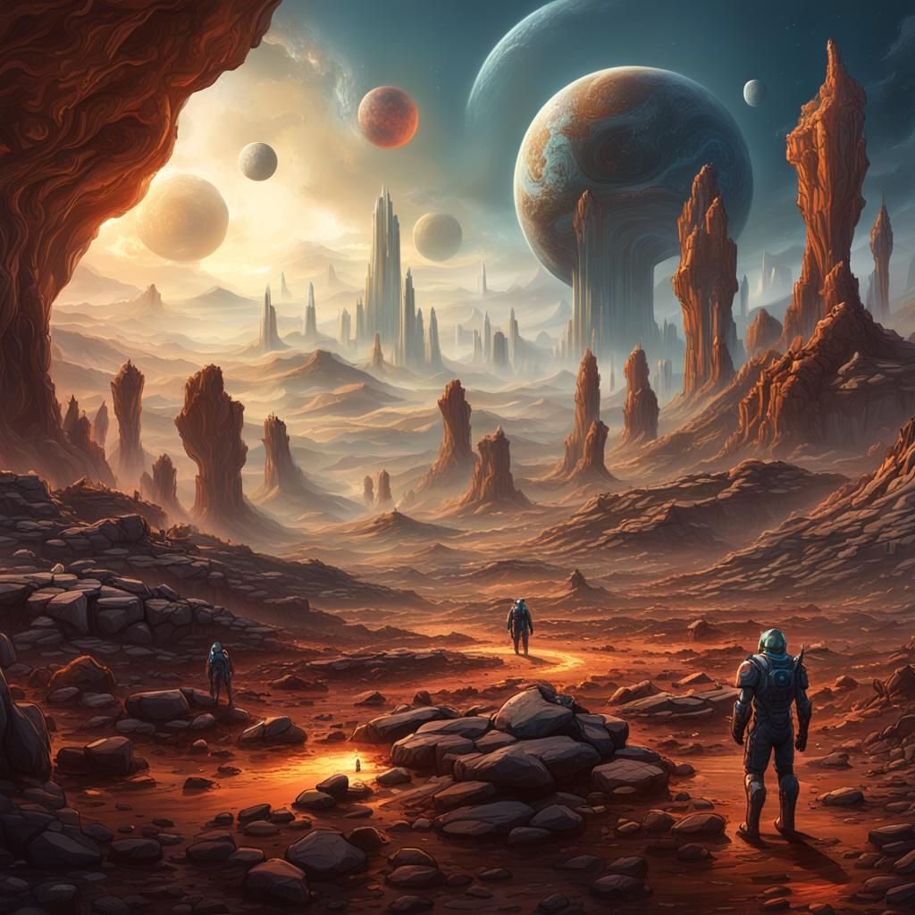 Posthuman Superpowers on Alien Worlds: Concept Art