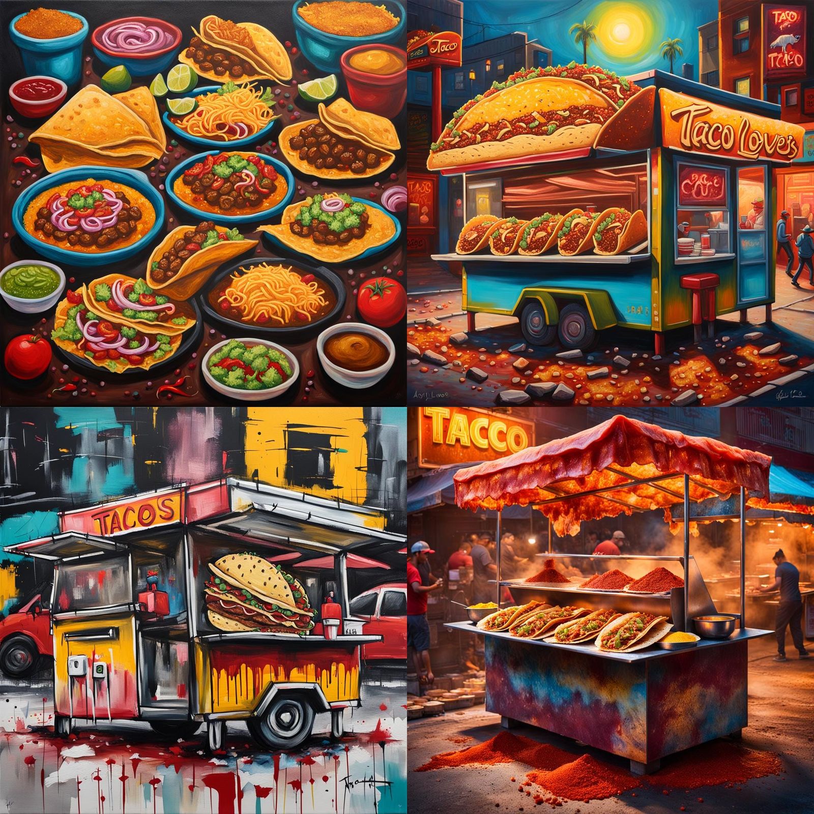 Taco Stand Crafted from Tacos and Resin