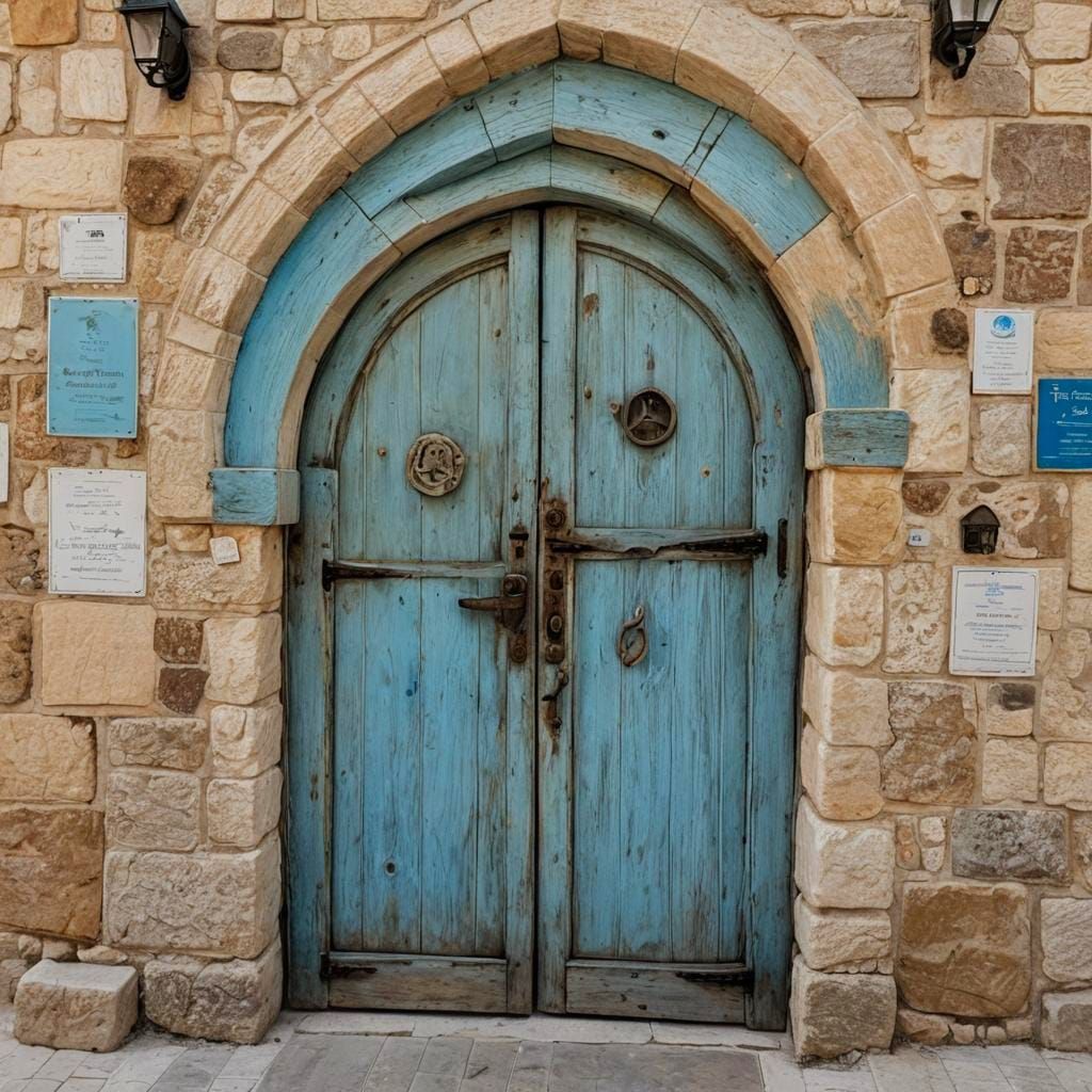 Blue Door in Tzfat