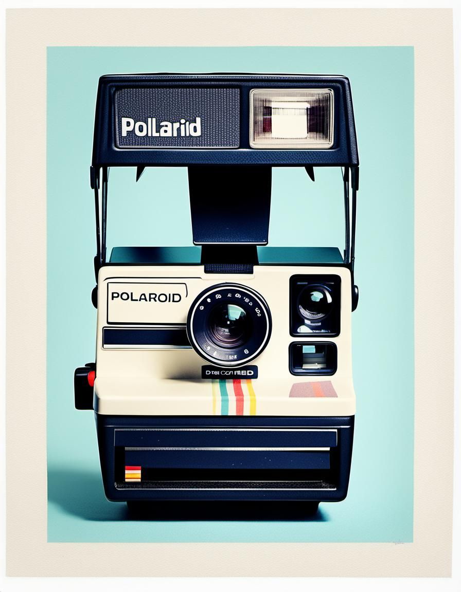 Retro Polaroid Camera Illustration