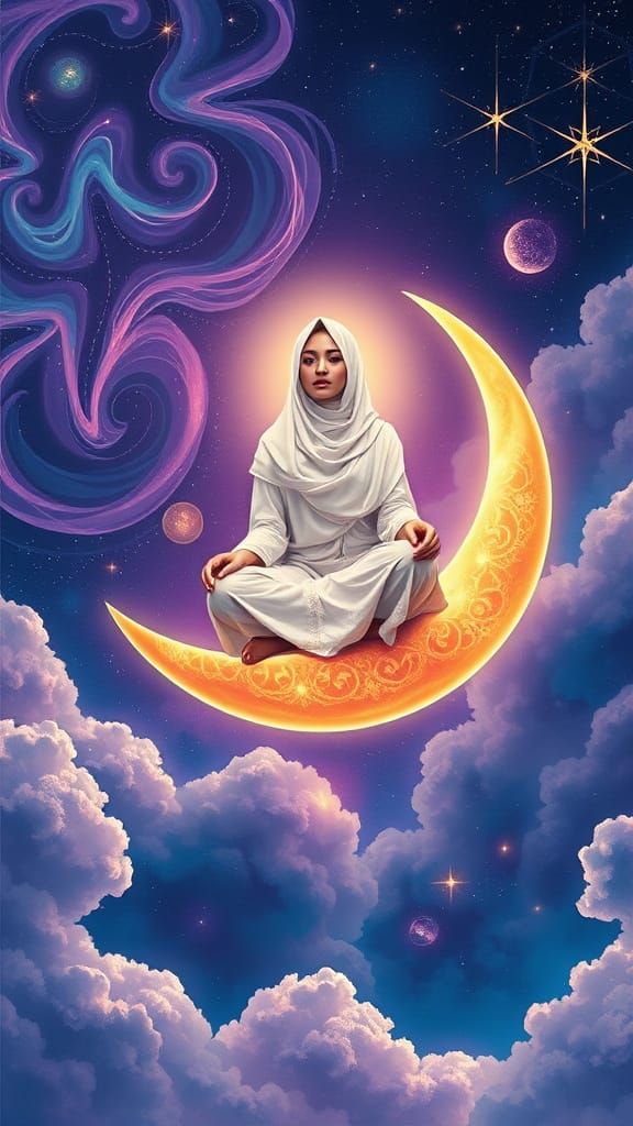 Ethereal Islamic Art Vision of Serenity in Ramadan
