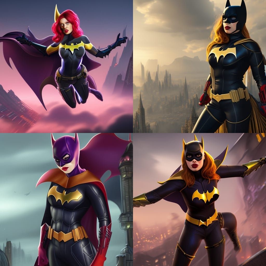 Detailed Batgirl Fantasy Concept Art