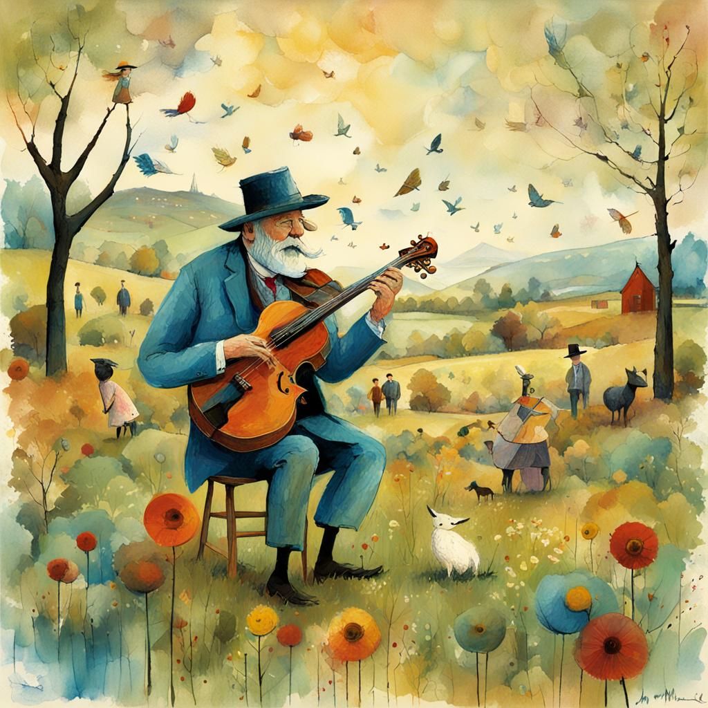 Moeson's Whimsical Bluegrass Adventure: A Digital Illustrati...