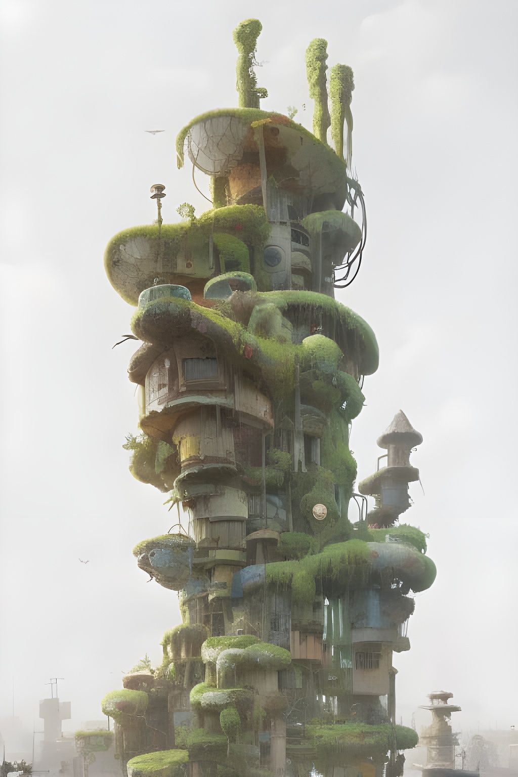 Nature Overrun: Gaudi-Inspired Slums in 3D