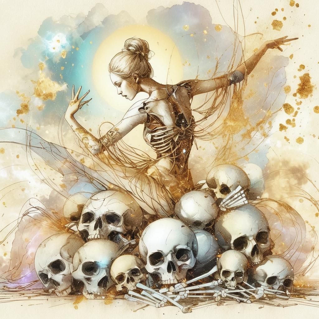 Futuristic Aircraft Flies Through Stormy Sky