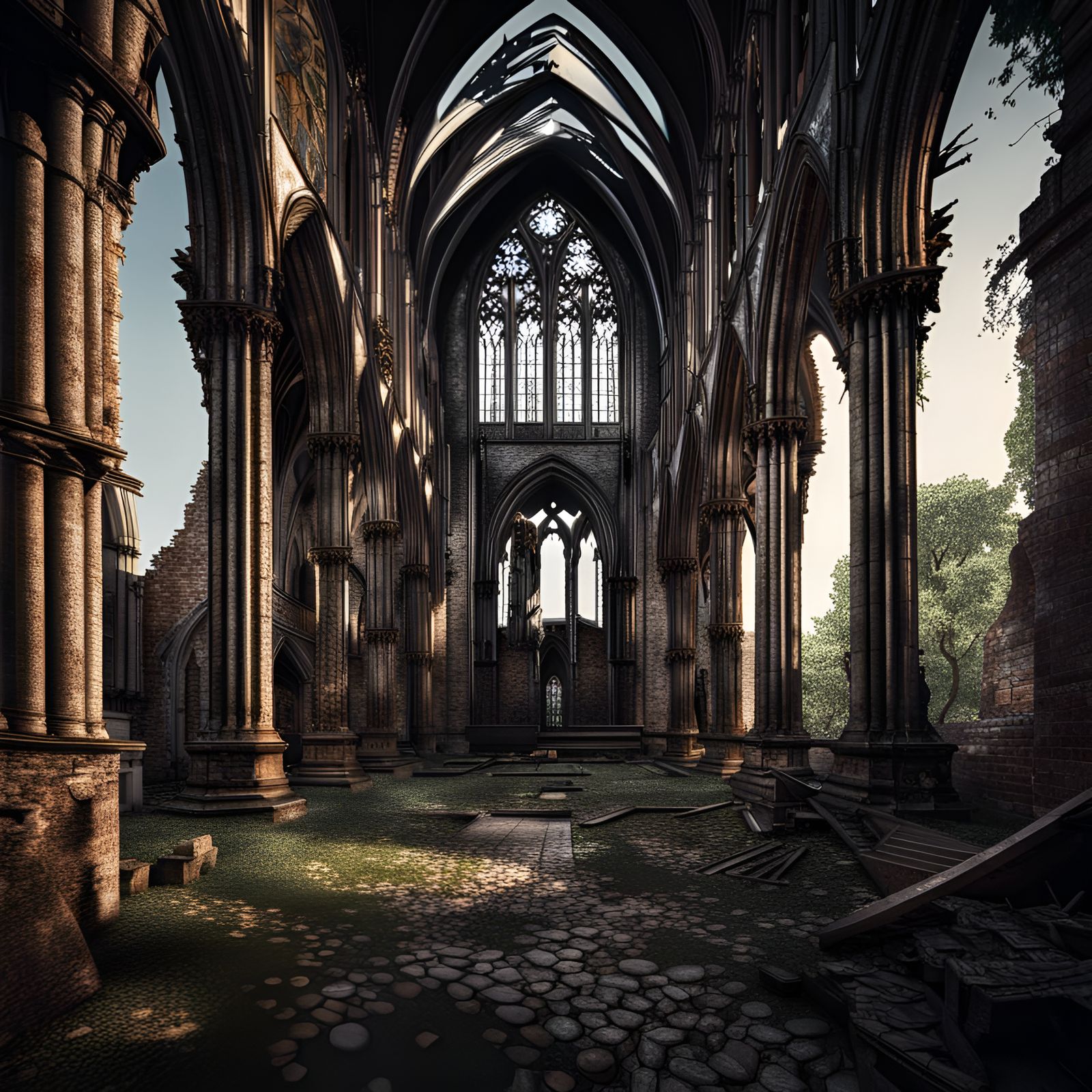 Ruins of a Gothic Church in HDR