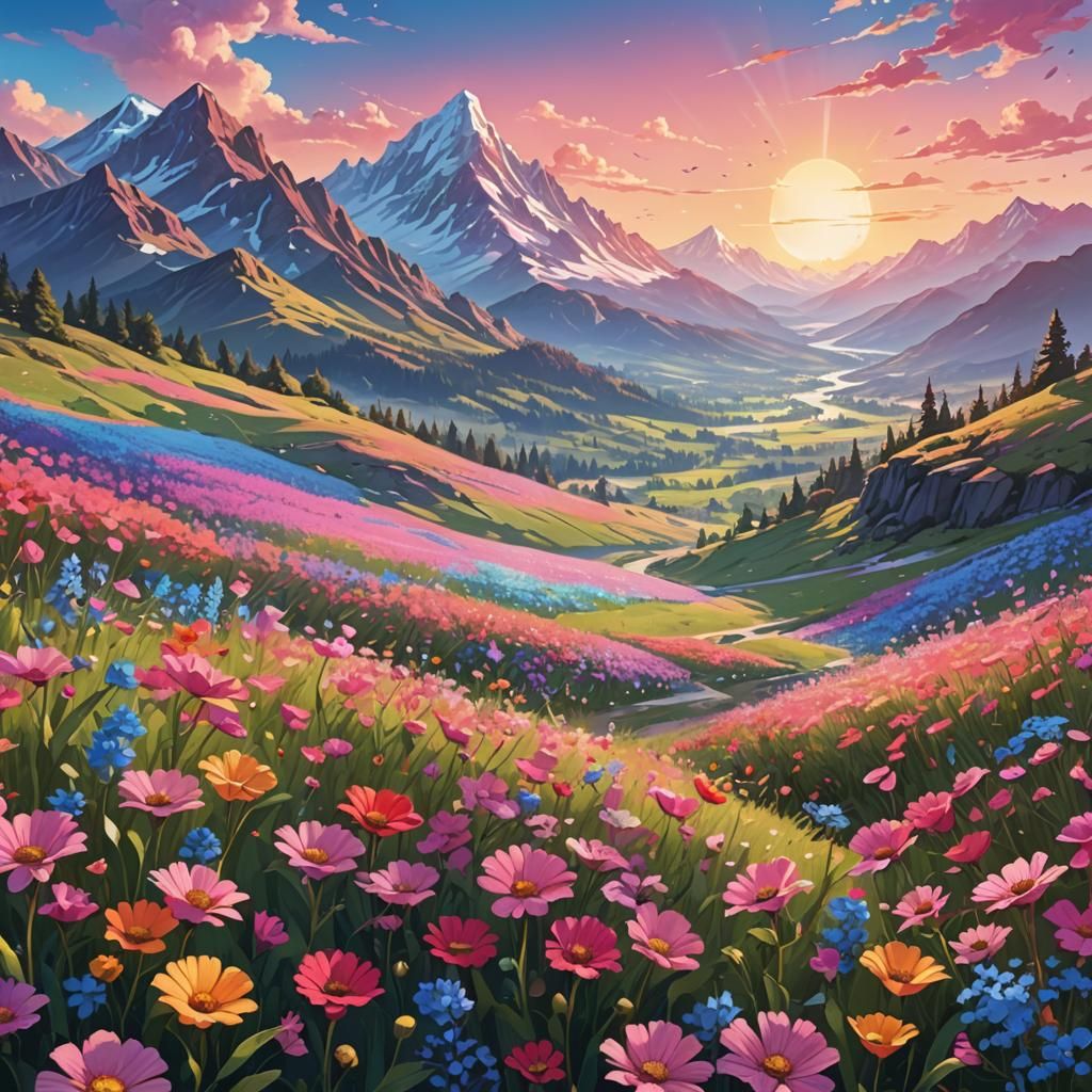 Dreamy Landscape Concept Art in Ultra Colors