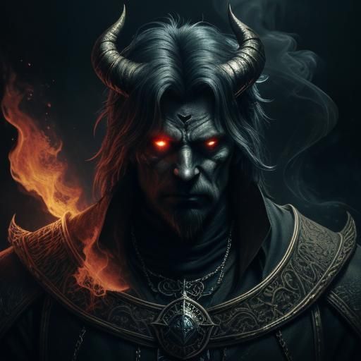 Demon King Portrait in Epic Fantasy Style