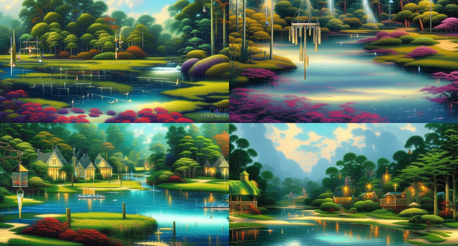 Underwater Wind Chimes in Georgia Bayou, Cel-Shaded