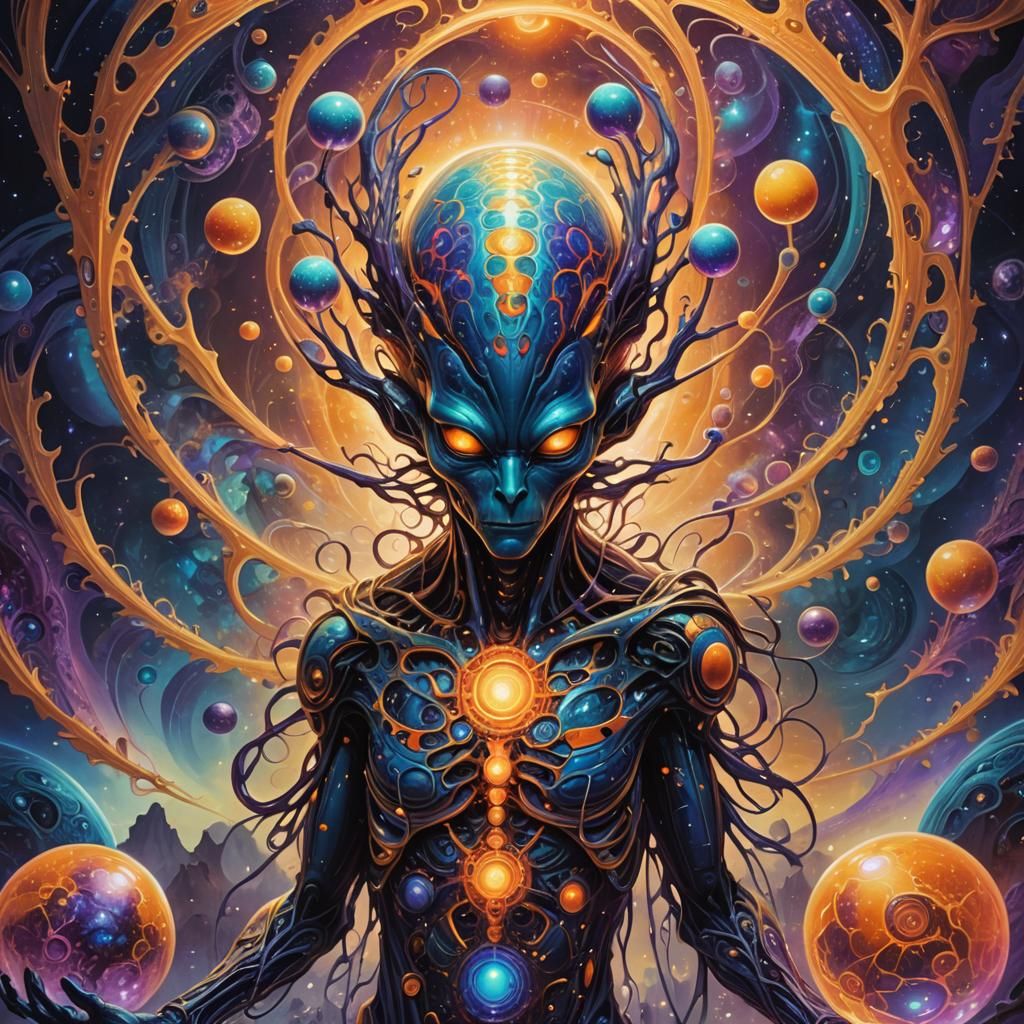 Alien Entity in Mystical Realm: Concept Art