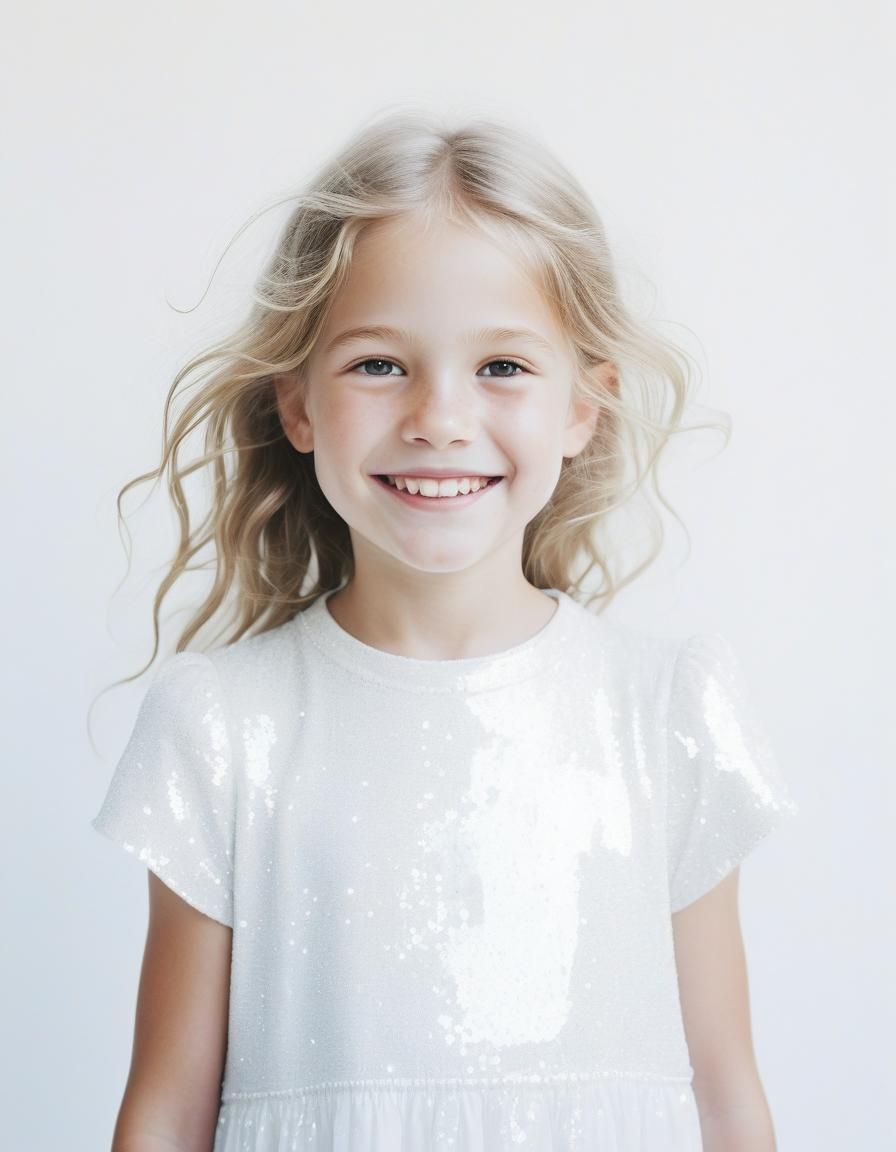 Ethereal Portrait of a Smiling Young Girl