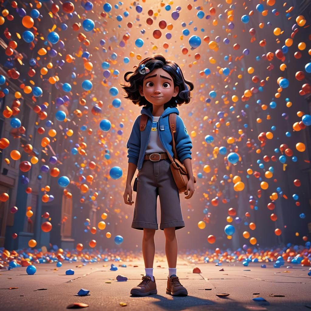 Angry Girl in Pixar Style 3D Rendering