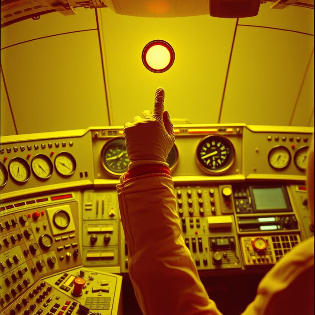 Retro-Futuristic Lunar Lander Control Panel
