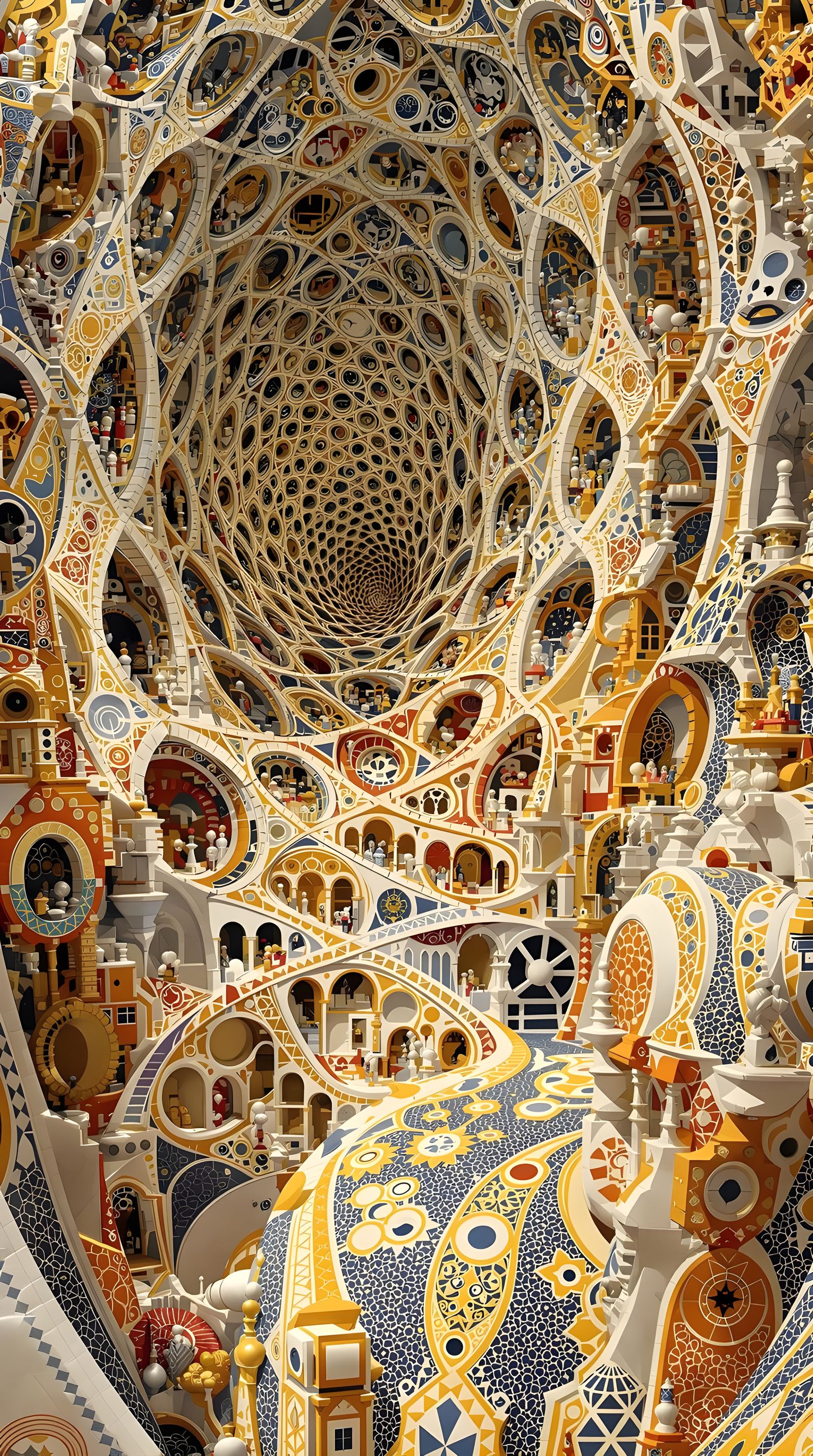 Surreal Klein Bottle Megastructure with Fractal Geometry