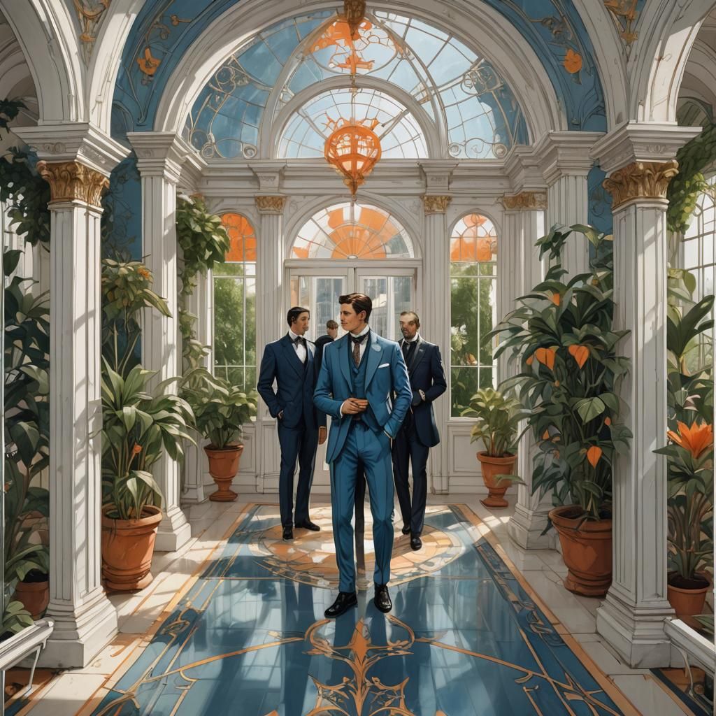 Elegant Game Card in Gothic Mansion