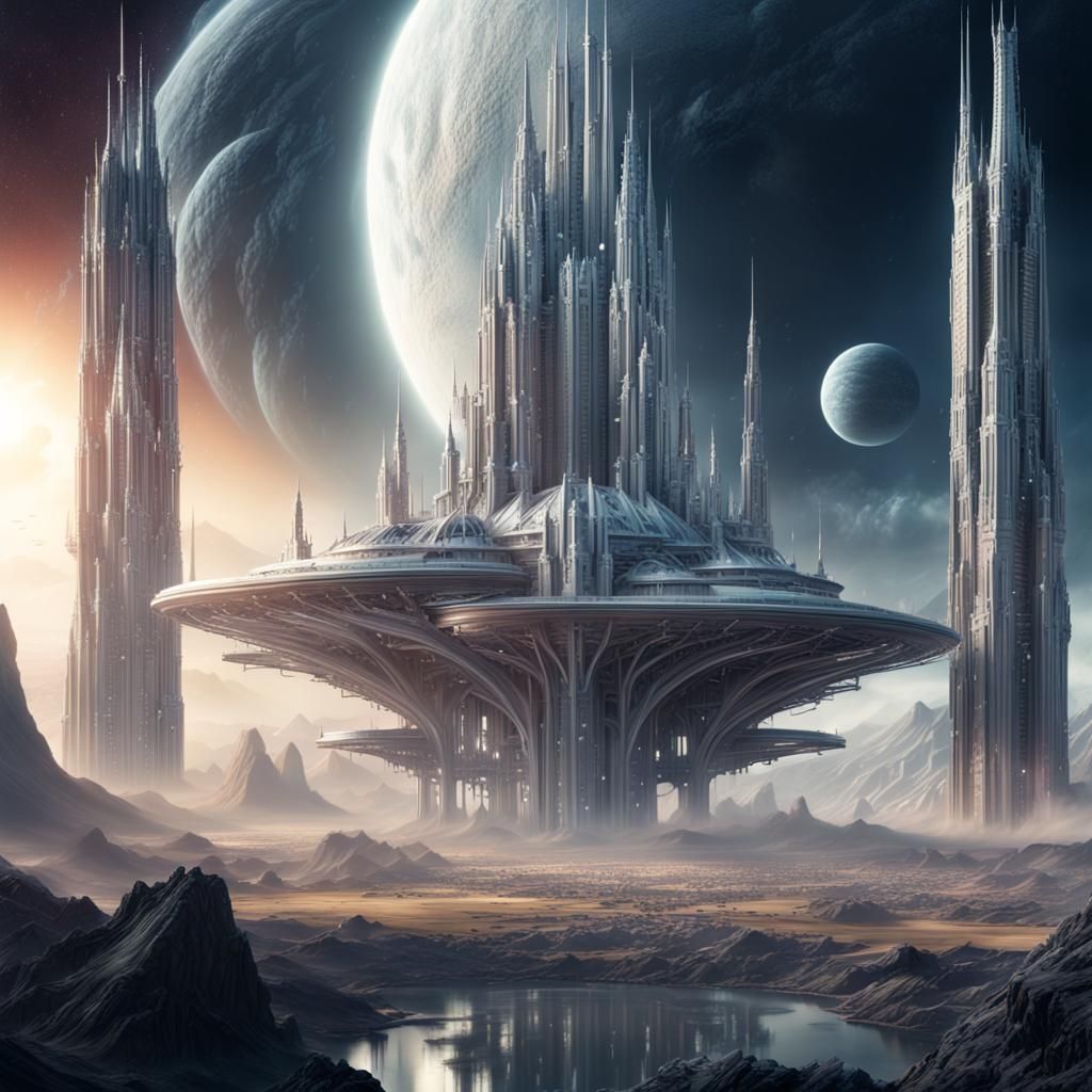 Epic Intergalactic Space Kingdom in Digital Matte Painting
