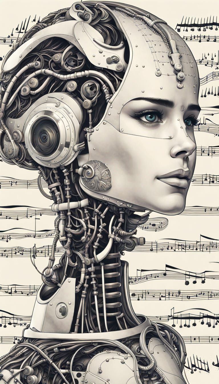 AI's Musical Vision: A Digital Composition