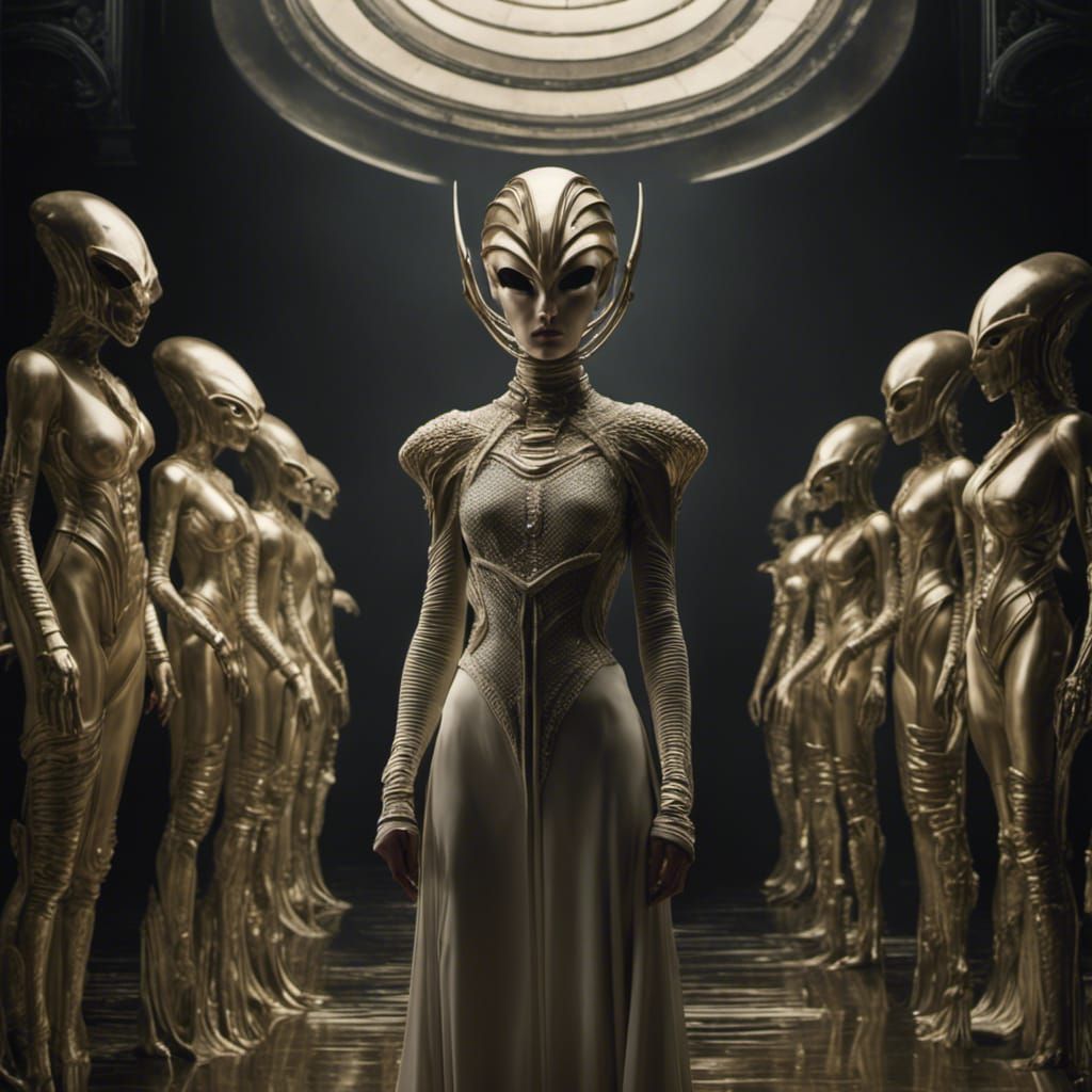 Alien Haute Couture Fashion Show in Candy Art Style