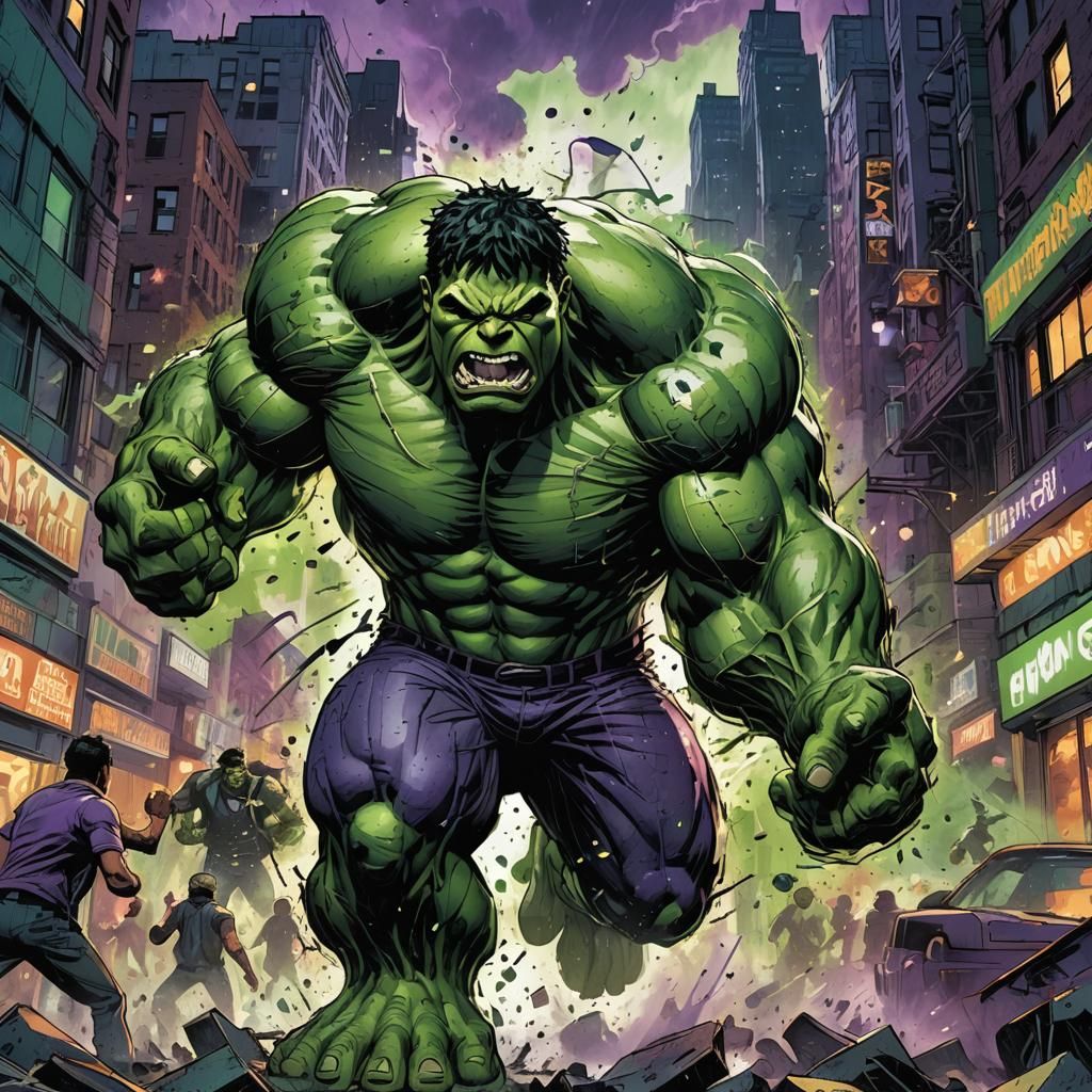 Hulk Smash: Comic Book Splash Art
