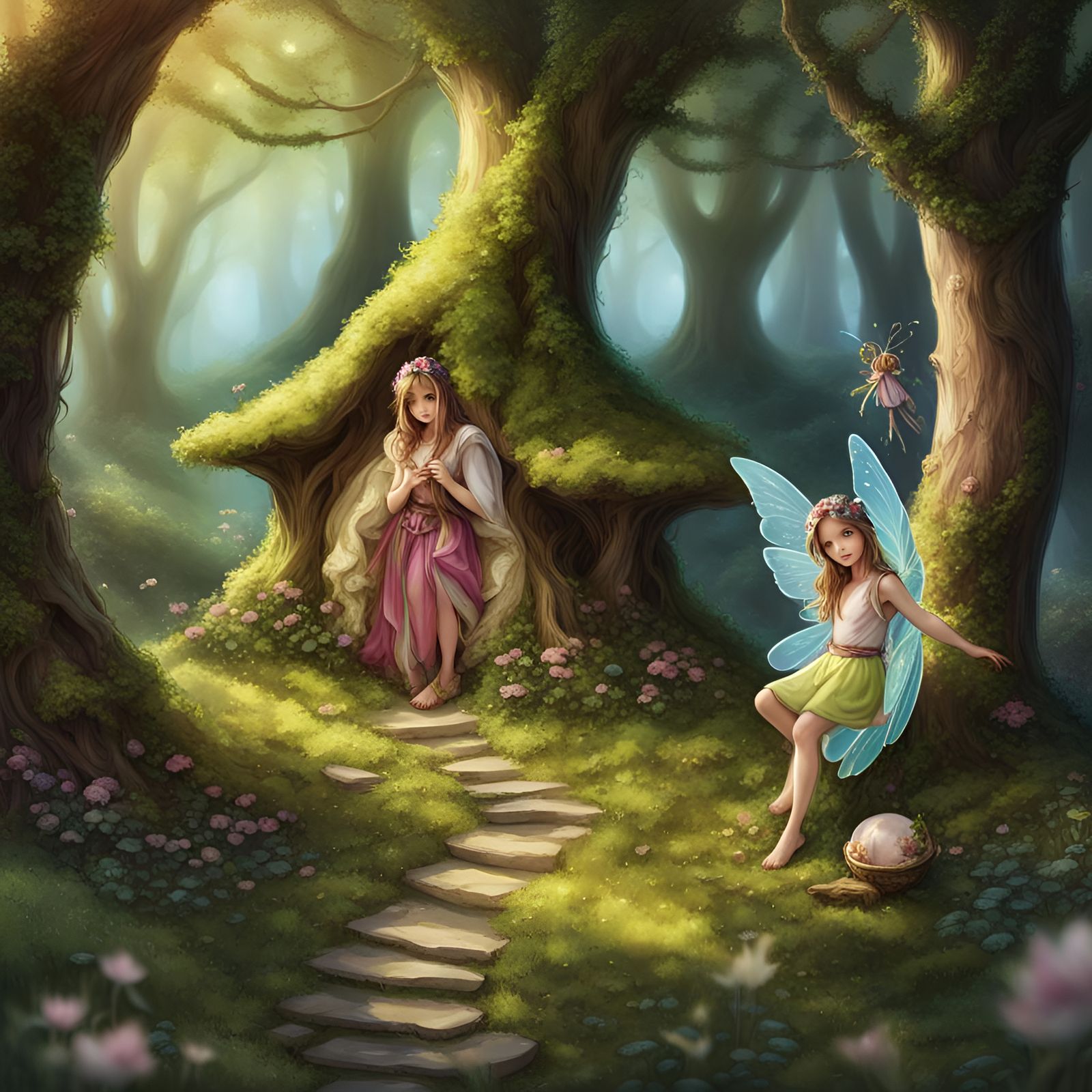 Enchanting Fairy Village in the Woods