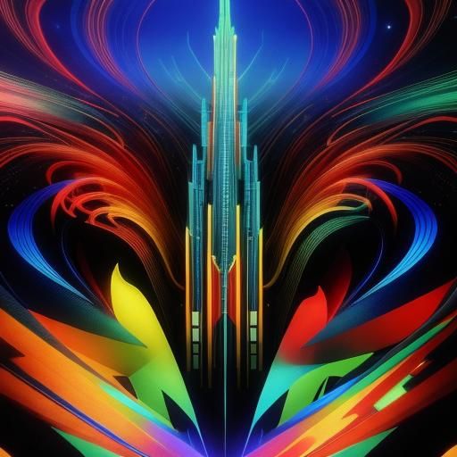 Vibrant Abstract Forms in Photorealistic 3D