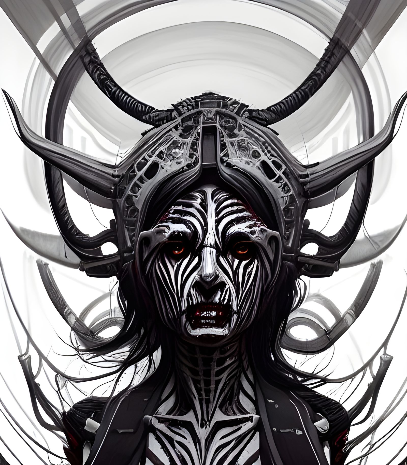 Shaman of an imaginary zebra god