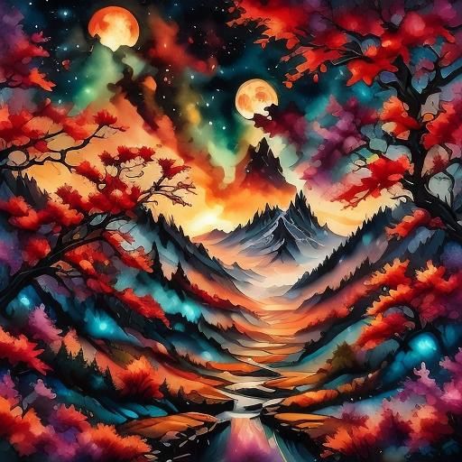 The Mountains at Dusk 3, 1.5