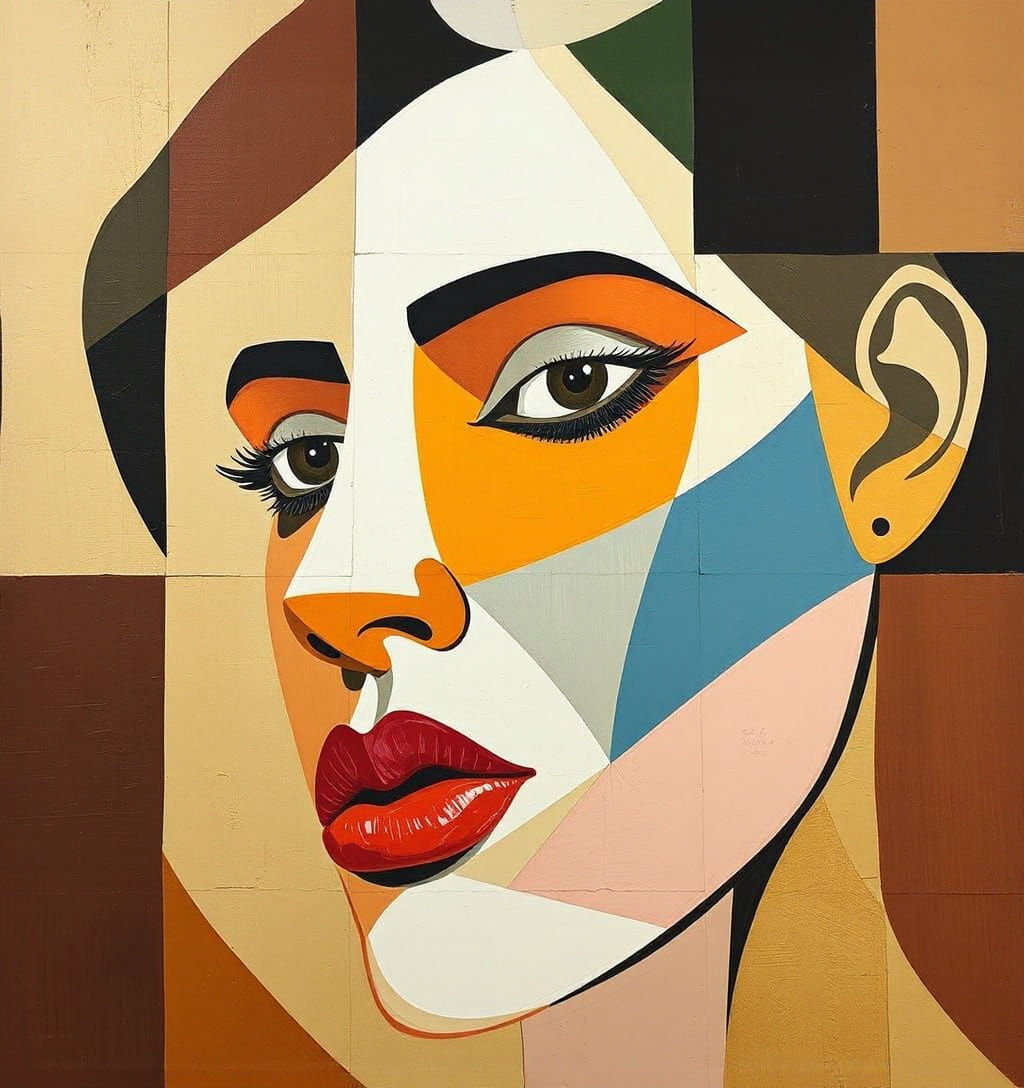 Cubist Woman Masterpiece Art